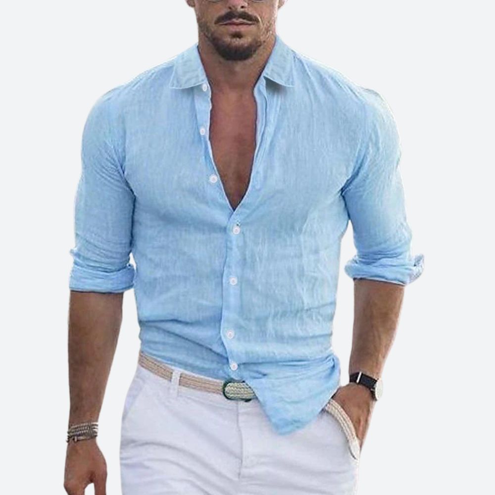 Rome | Casual Turndown Collar Shirt with Relaxed Fit for Men