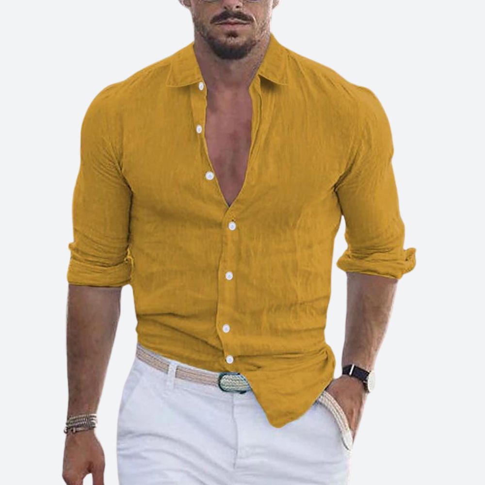 Rome | Casual Turndown Collar Shirt with Relaxed Fit for Men