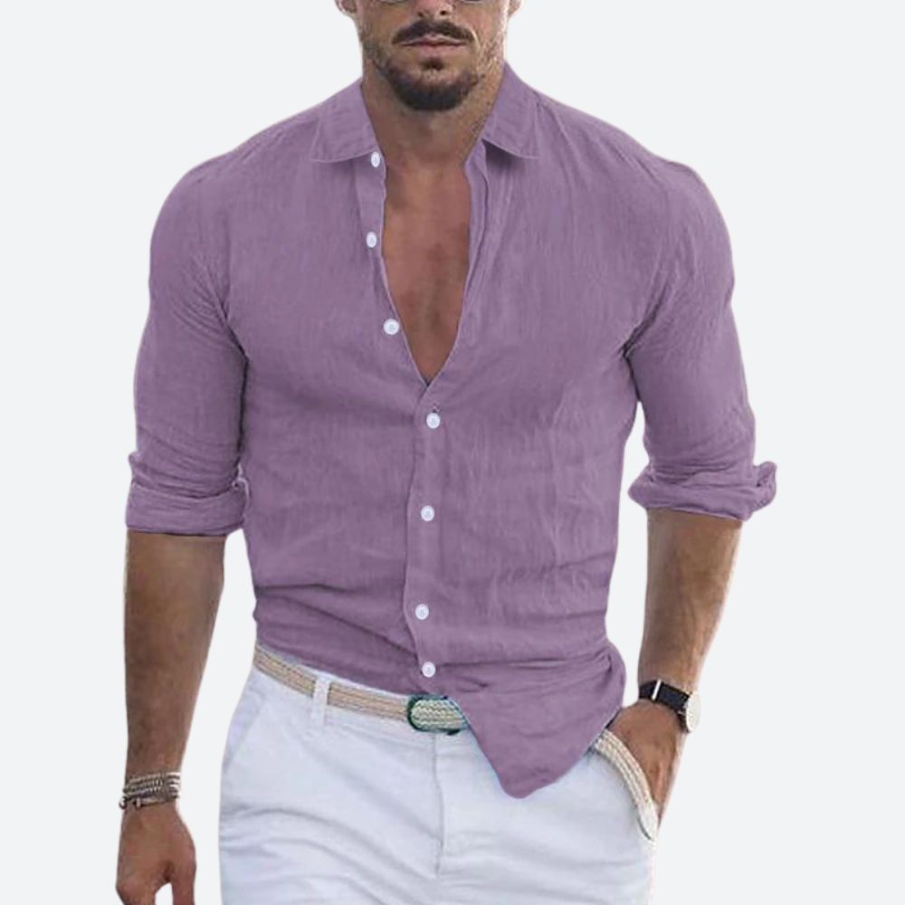 Rome | Casual Turndown Collar Shirt with Relaxed Fit for Men