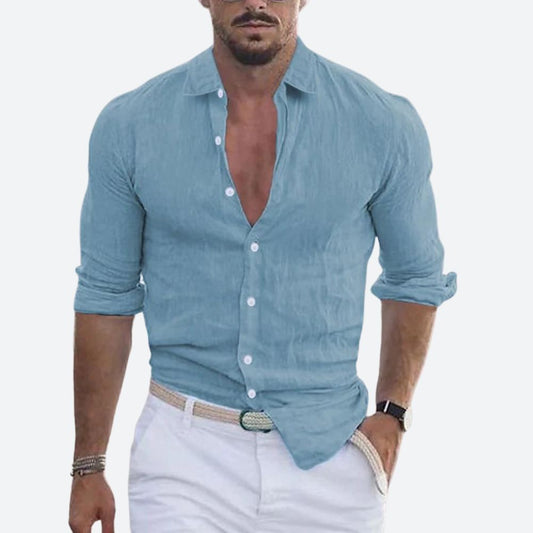 Rome | Casual Turndown Collar Shirt with Relaxed Fit for Men