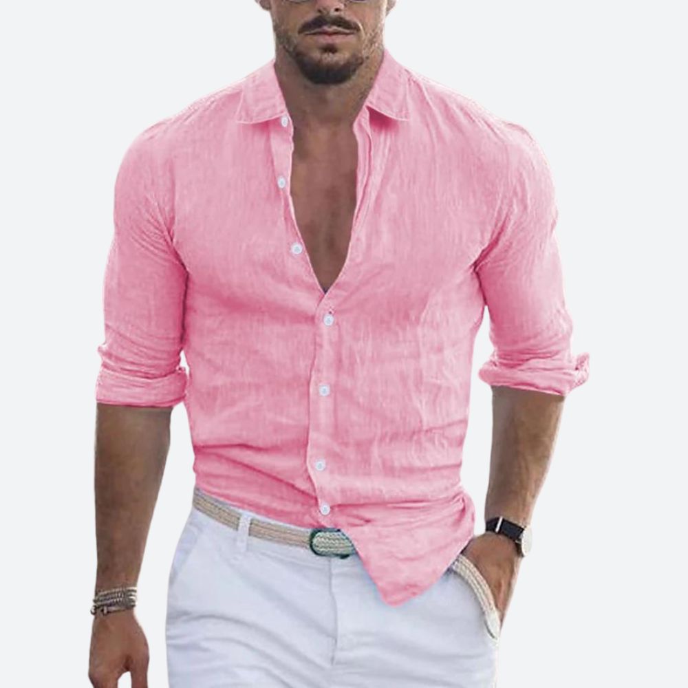 Rome | Casual Turndown Collar Shirt with Relaxed Fit for Men
