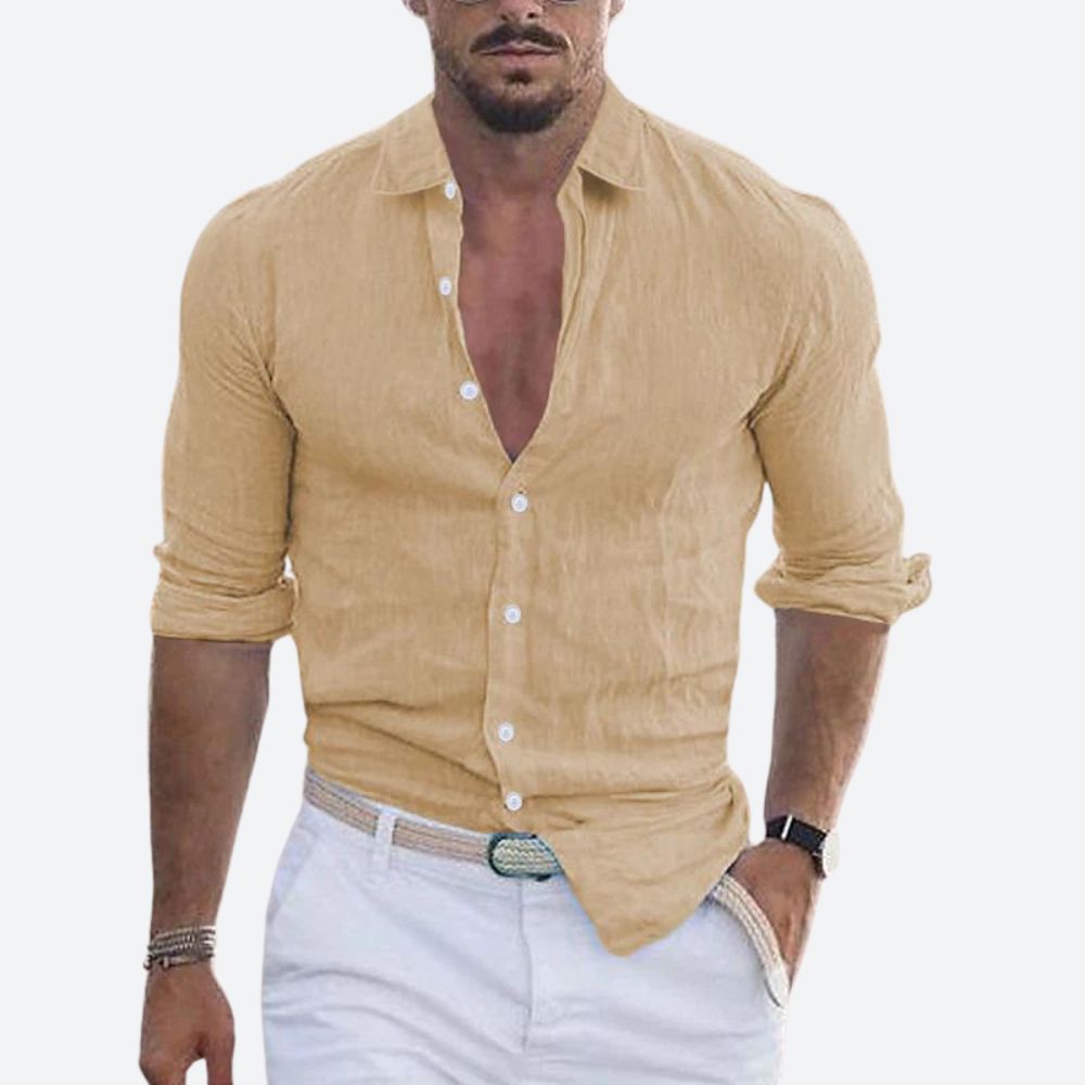 Rome | Casual Turndown Collar Shirt with Relaxed Fit for Men