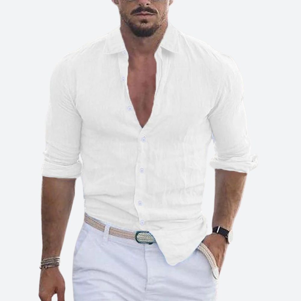 Rome | Casual Turndown Collar Shirt with Relaxed Fit for Men