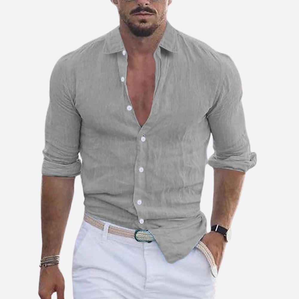 Rome | Casual Turndown Collar Shirt with Relaxed Fit for Men