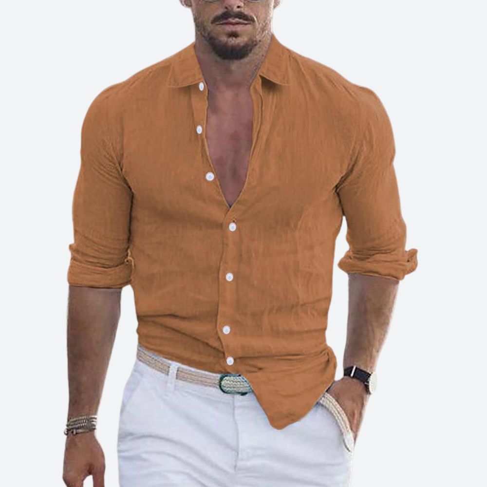 Rome | Casual Turndown Collar Shirt with Relaxed Fit for Men