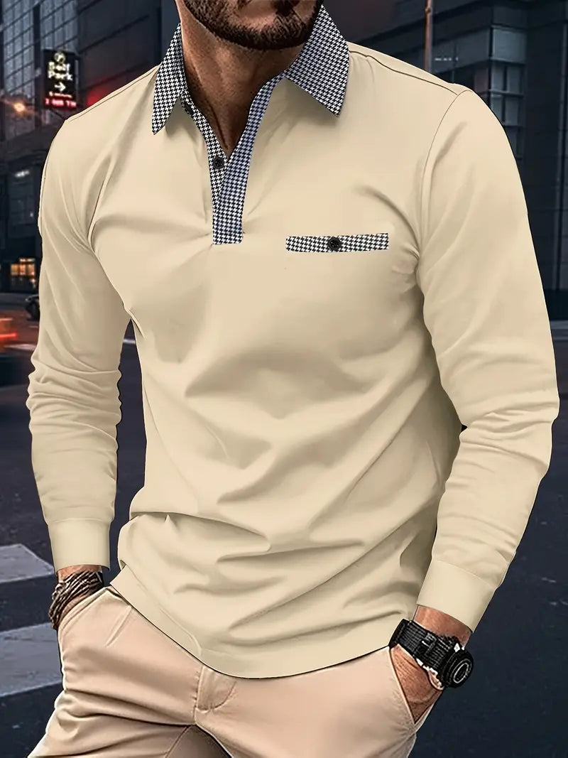 Melvin | Classic Long Sleeve Polo Shirt with Timeless Design for Men